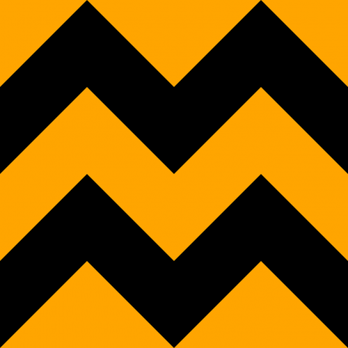 chevron black orange