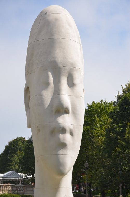 head sculpture white