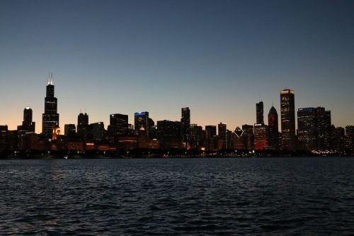 chicago skyline view