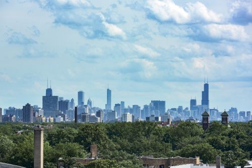 chicago skyline evanston