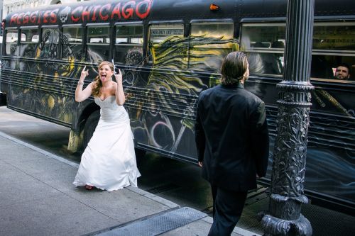 chicago cheerfulness bride