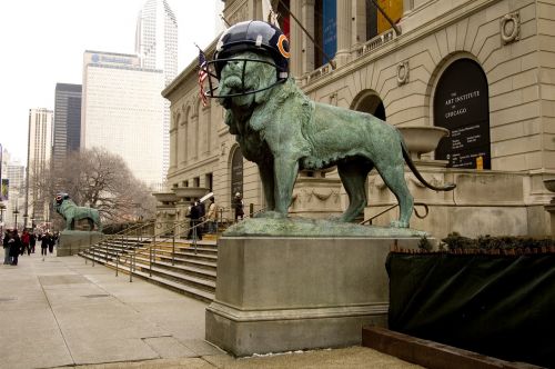 chicago bears 2007 super bowl statue lion