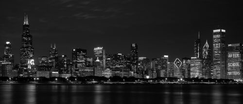 Chicago Skyline At Night