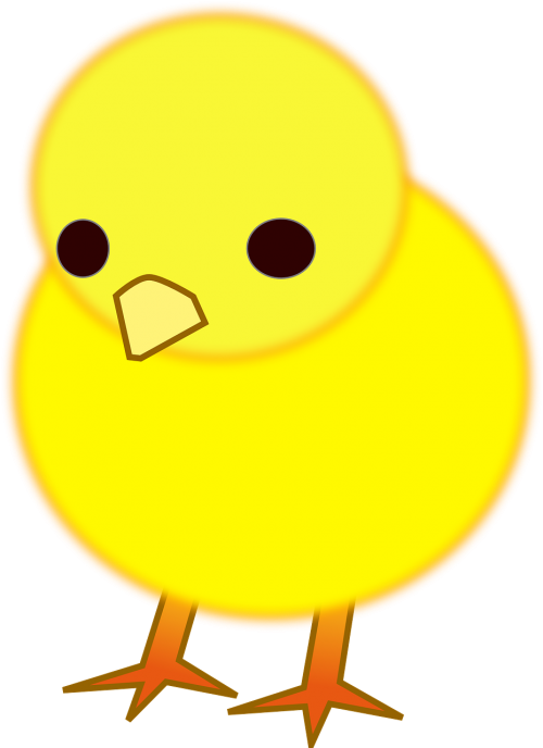 chick cute yellow