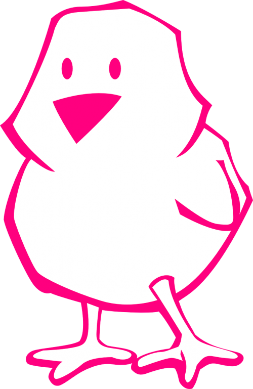 chick pink outline