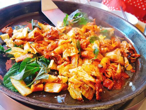 chicken chops chuncheon chicken ribs food