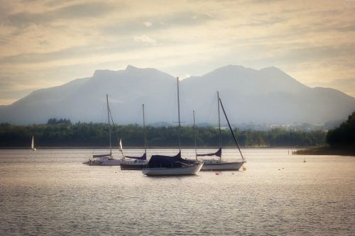 chiemsee sailing boats water