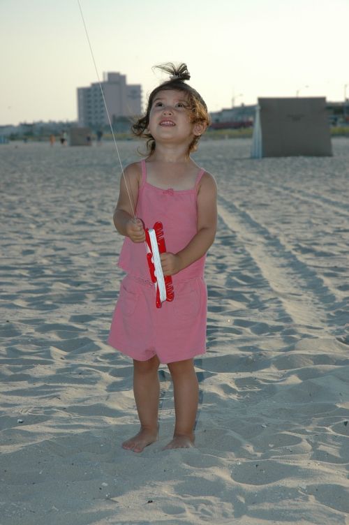 child beach kite