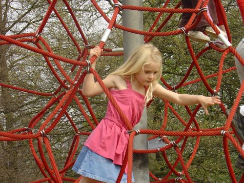 child climbing outdoor