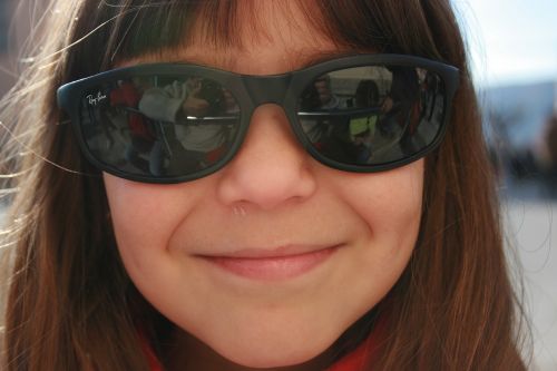 child face sunglasses