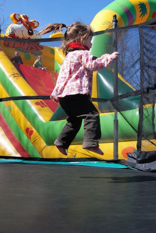 child girl jumping