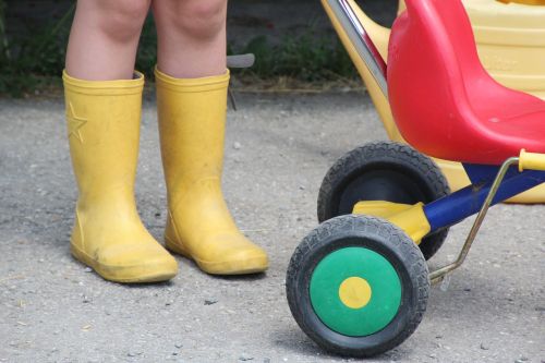 child rubber boots yellow