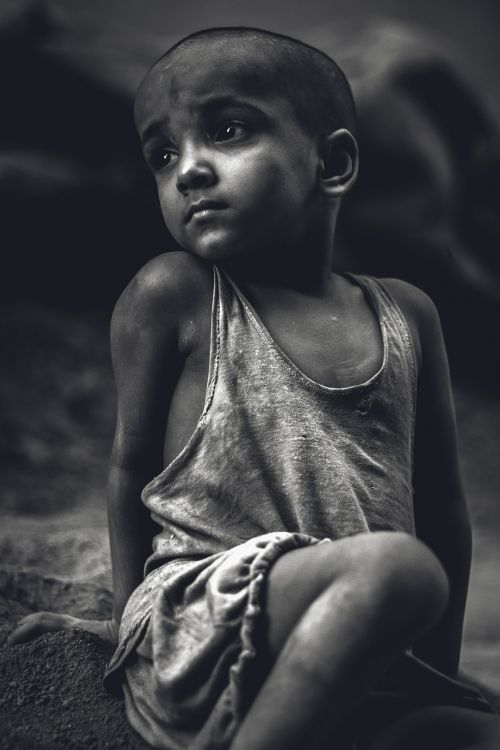 child portrait black and white