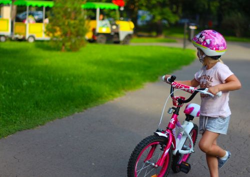 child girl bike