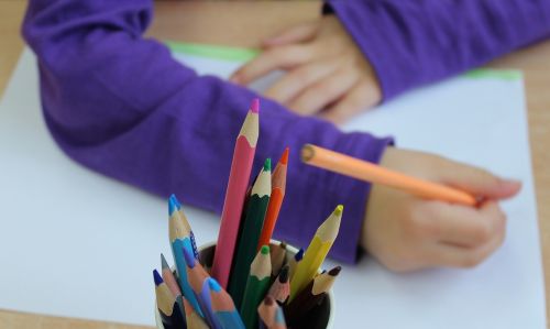 child drawing coloring