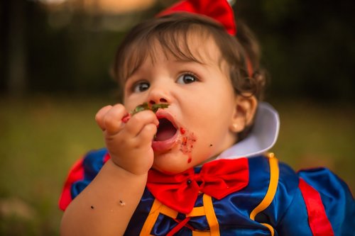 child  fruit  strawberry