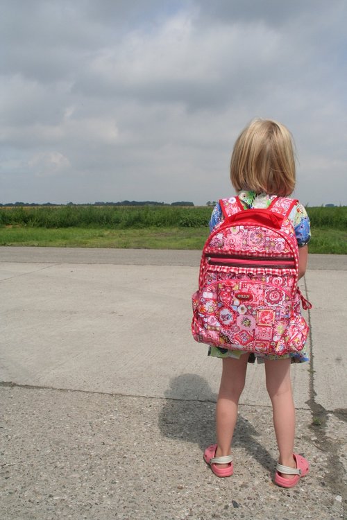 child  girl  backpack