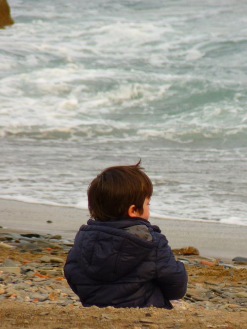 child sea beach