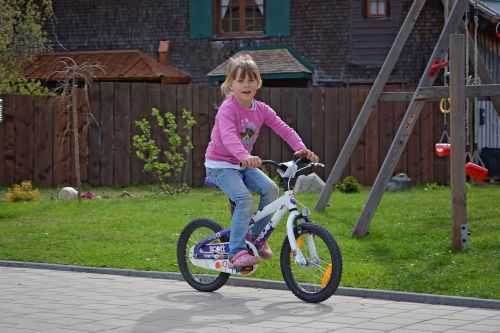 child girl bike