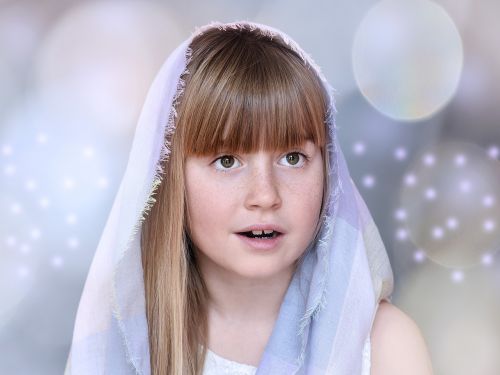 child girl face cloth