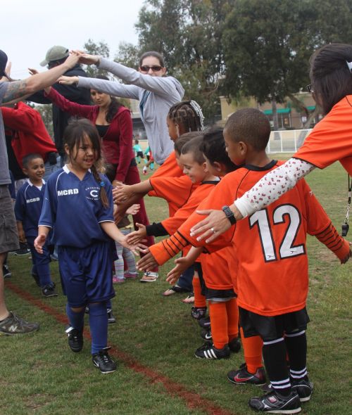 children football match sportsmanship