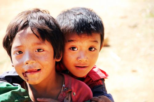 children cheerful laugh