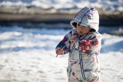 children snow winter