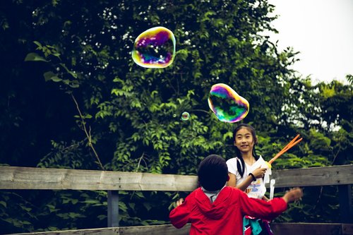 children  chinese  bubble