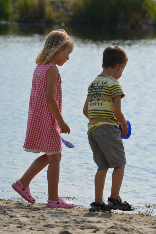 children beach sea