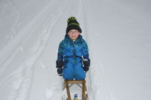 children winter sleigh ride