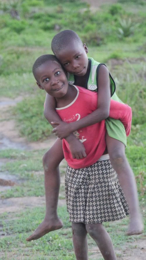 children happy african