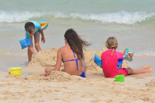 children beach sea