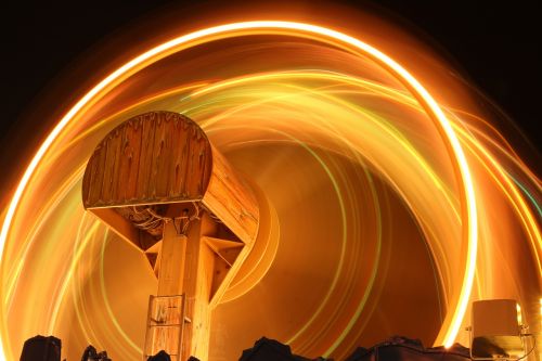 children ferris wheel light gyro long exposure