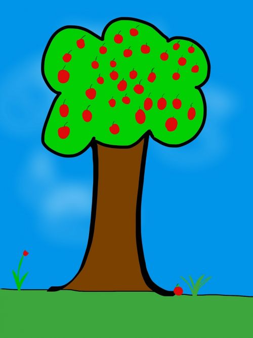 children picture apple tree tablet