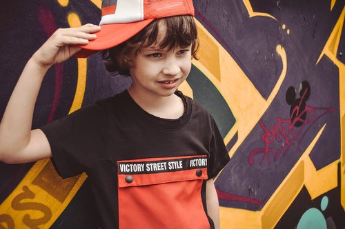 children's photo shoot  children is clothing  cap