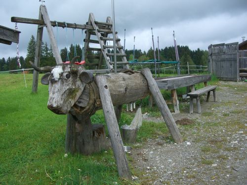 children's playground swing wood