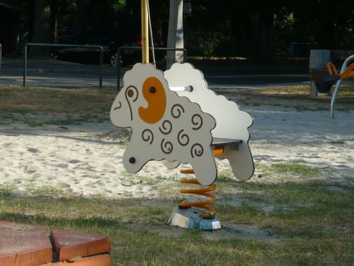 children's playground seesaw game