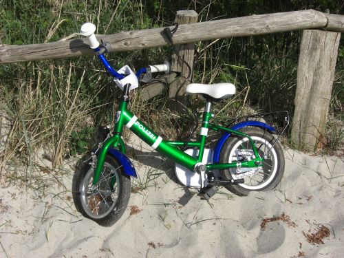 child's bike bike beach