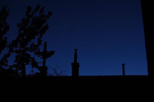 chimney dark at night