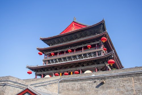 china  xi'an  drum tower