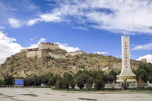 china  autonomous region of tibet  the monastery castle