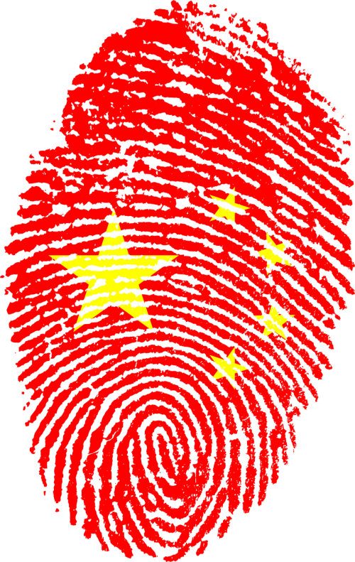 china flag fingerprint
