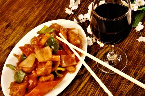 chinese food restaurant wine