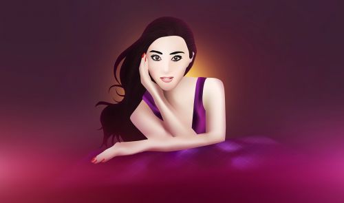 chinese girl vector people pillow
