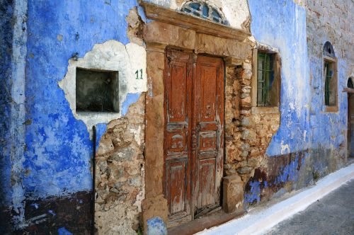 chios greek island door