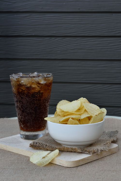 chip cola food