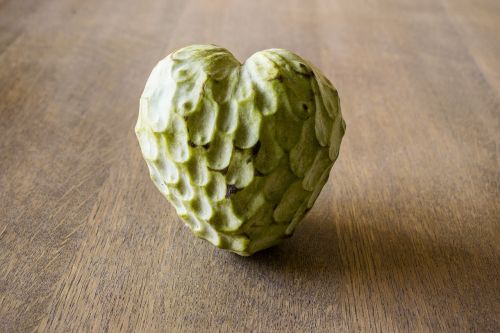 custard apple fruit heart