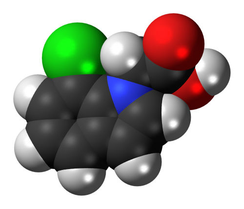 chloroindole acetic acid molecule chemistry