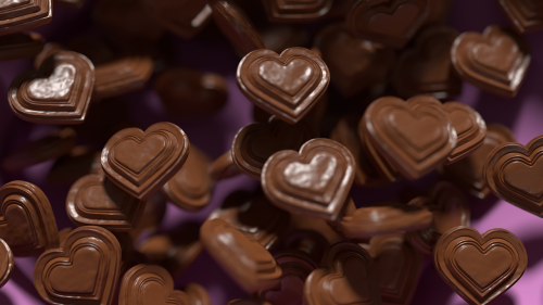 chocolate hearts yummy