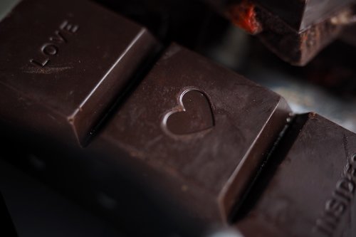 chocolate  love  heart